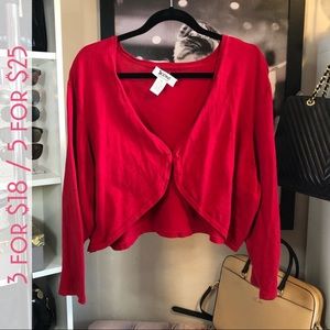Red Shrug Sweater